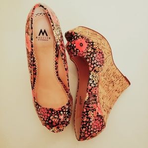 4 in floral wedges heel